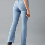 Women Blue Bootcut High-Rise Clean Look Stretchable Jeans